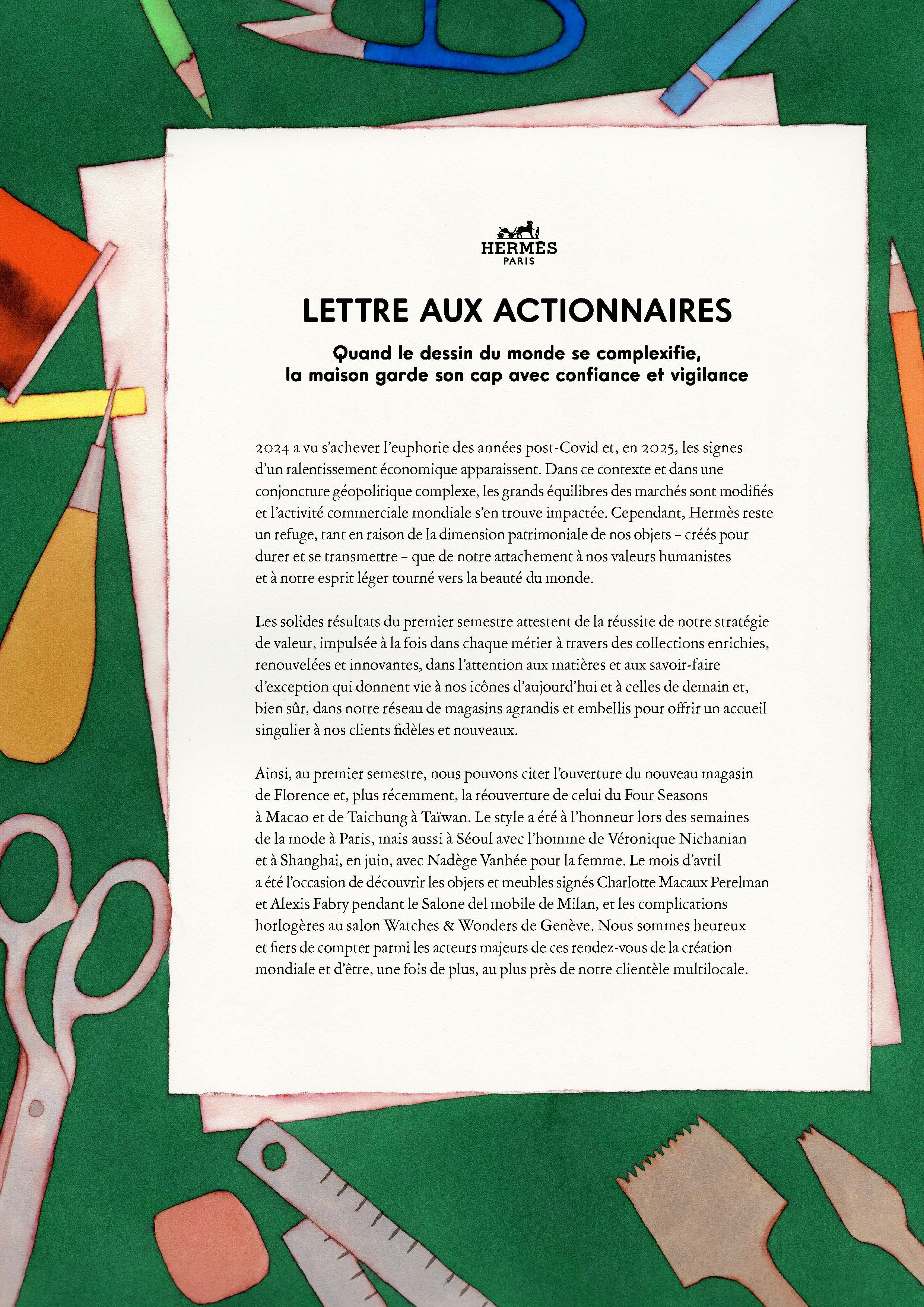 Lettre aux actionnaires - Septembre 2025