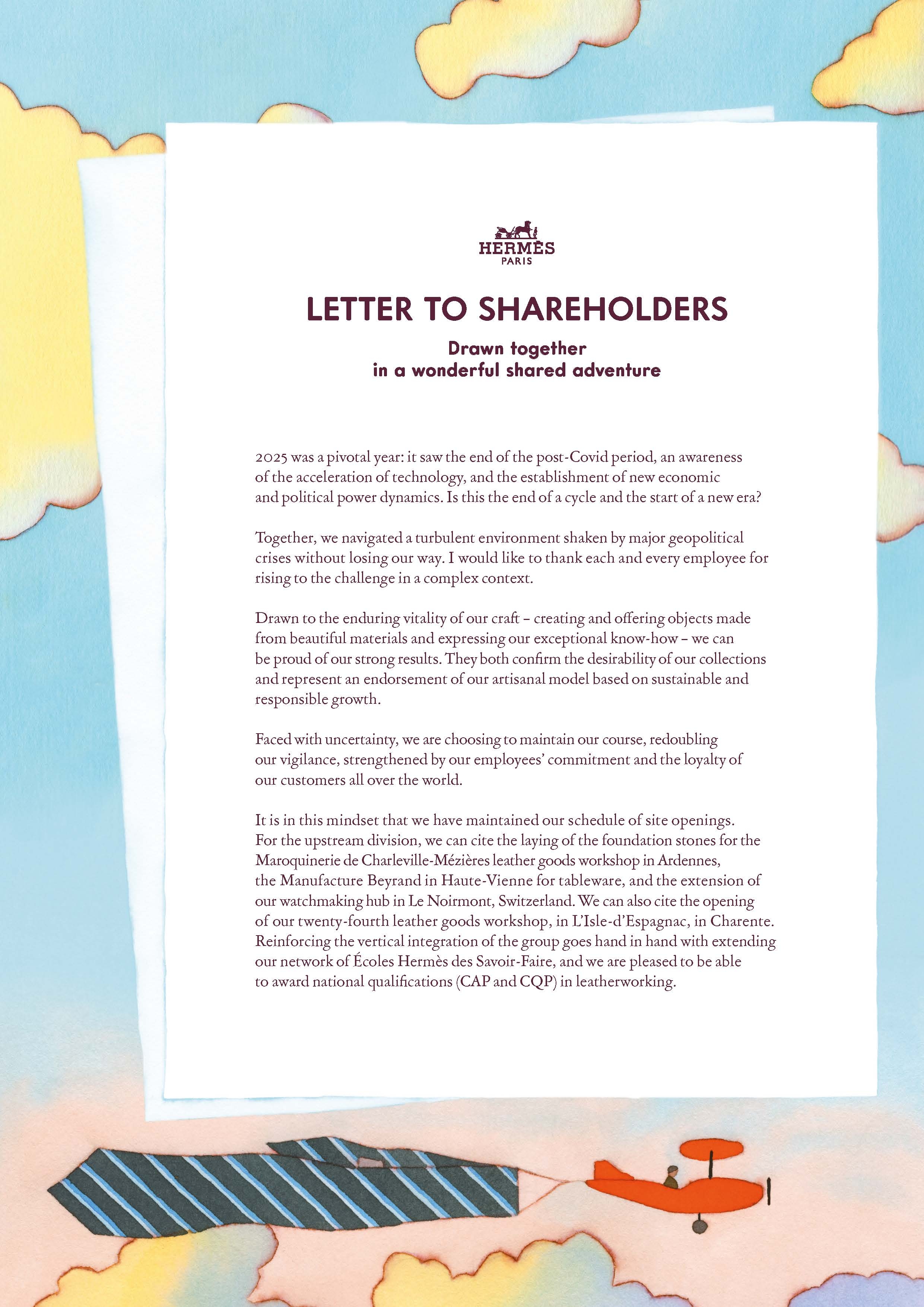 Letter to shareholders - March 2026